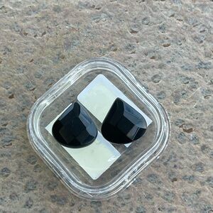 Black Faceted Onyx Briolette Beads